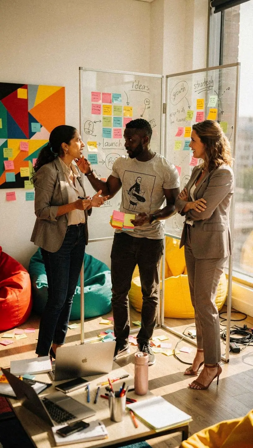 Recepcja z minimalistycznym designem, w której dominują naturalne materiały.